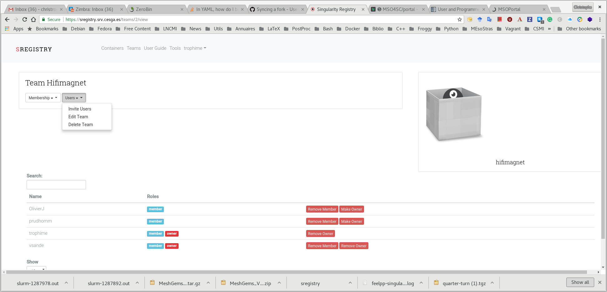 ex: HiFiMagnet Sregistry team