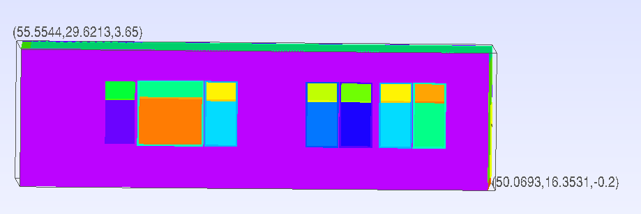 3 zones input bounding box